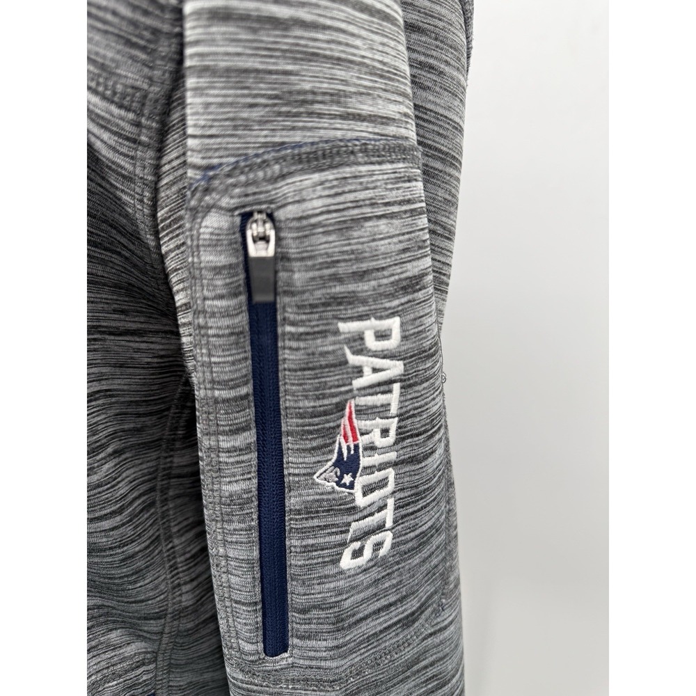 New England Patriots Quarter Zip Pullover Mens XL Gray NFL GIII Jacket Pockets - Picture 14 of 15